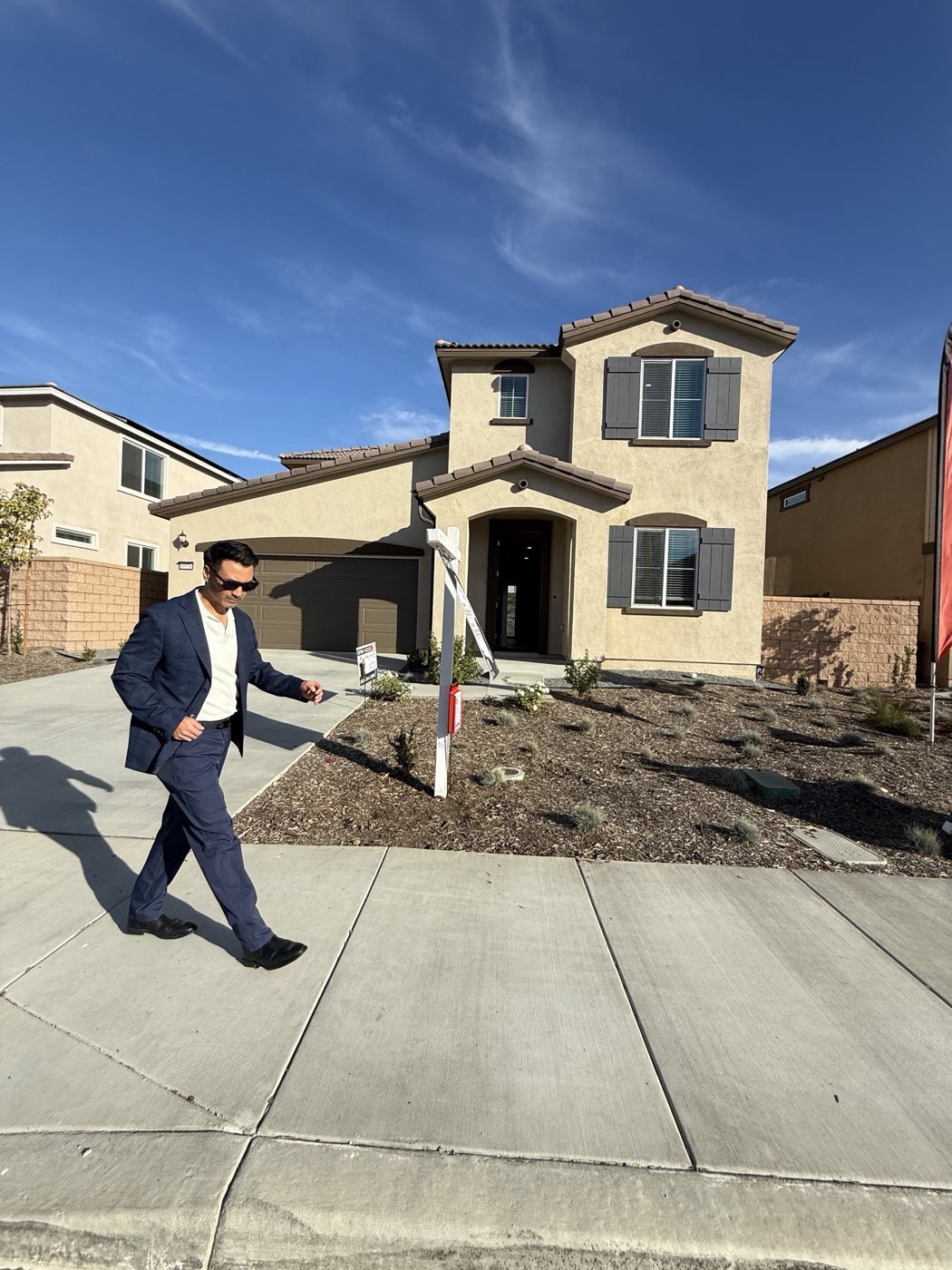 Derek Cruz at a new-construction open house in Southwest Riverside County